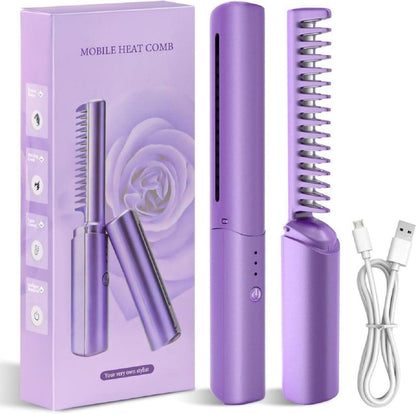 Electric Portable Hair Straightener Comb