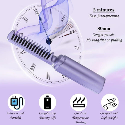 Electric Portable Hair Straightener Comb